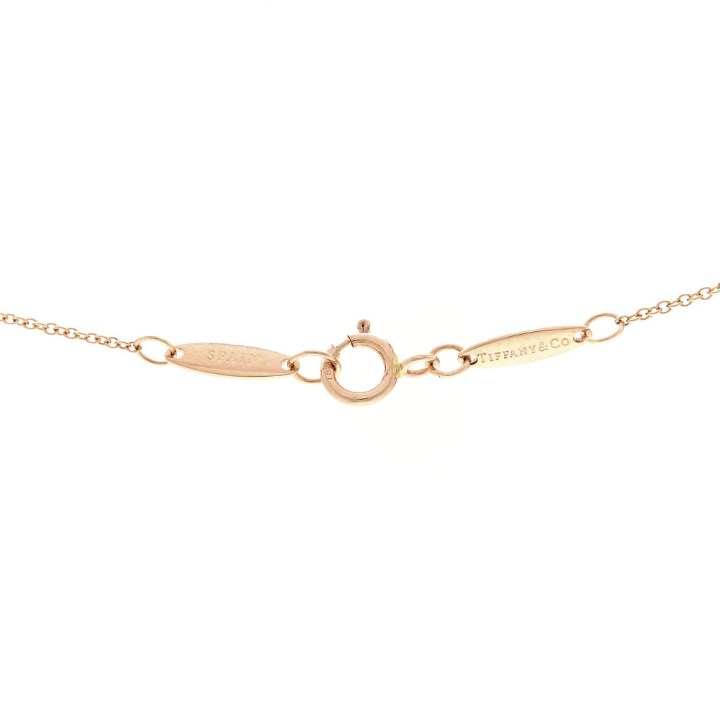18K Rose Gold 7mm Elsa Peretti Open Heart Pendant Necklace