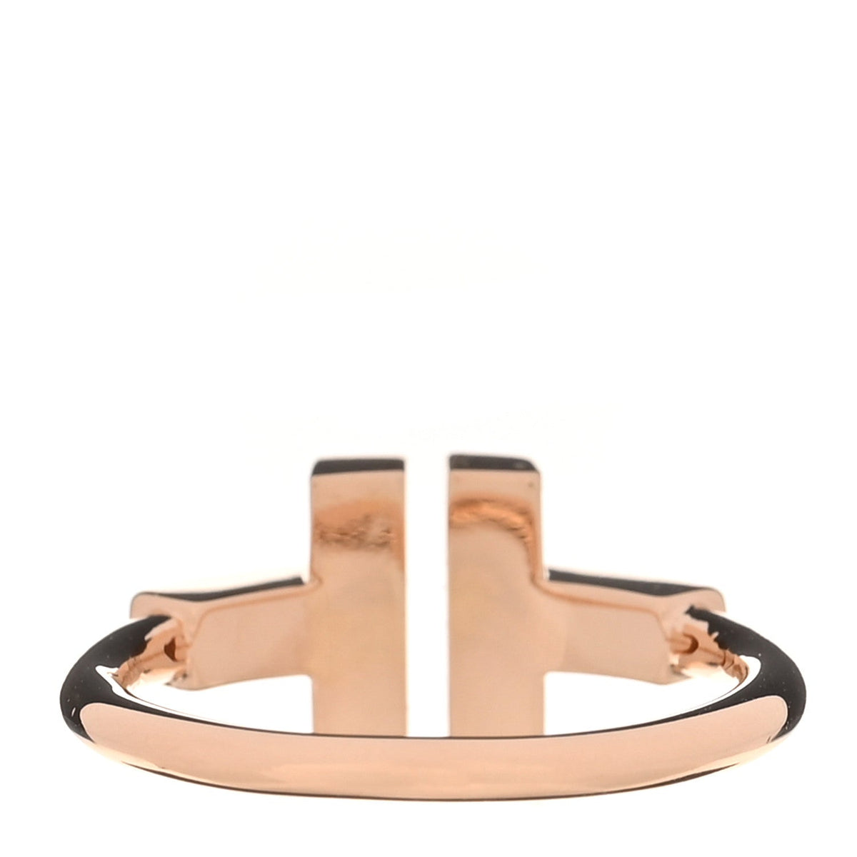 18K Rose Gold Black Onyx T Wire Ring 50 5.25