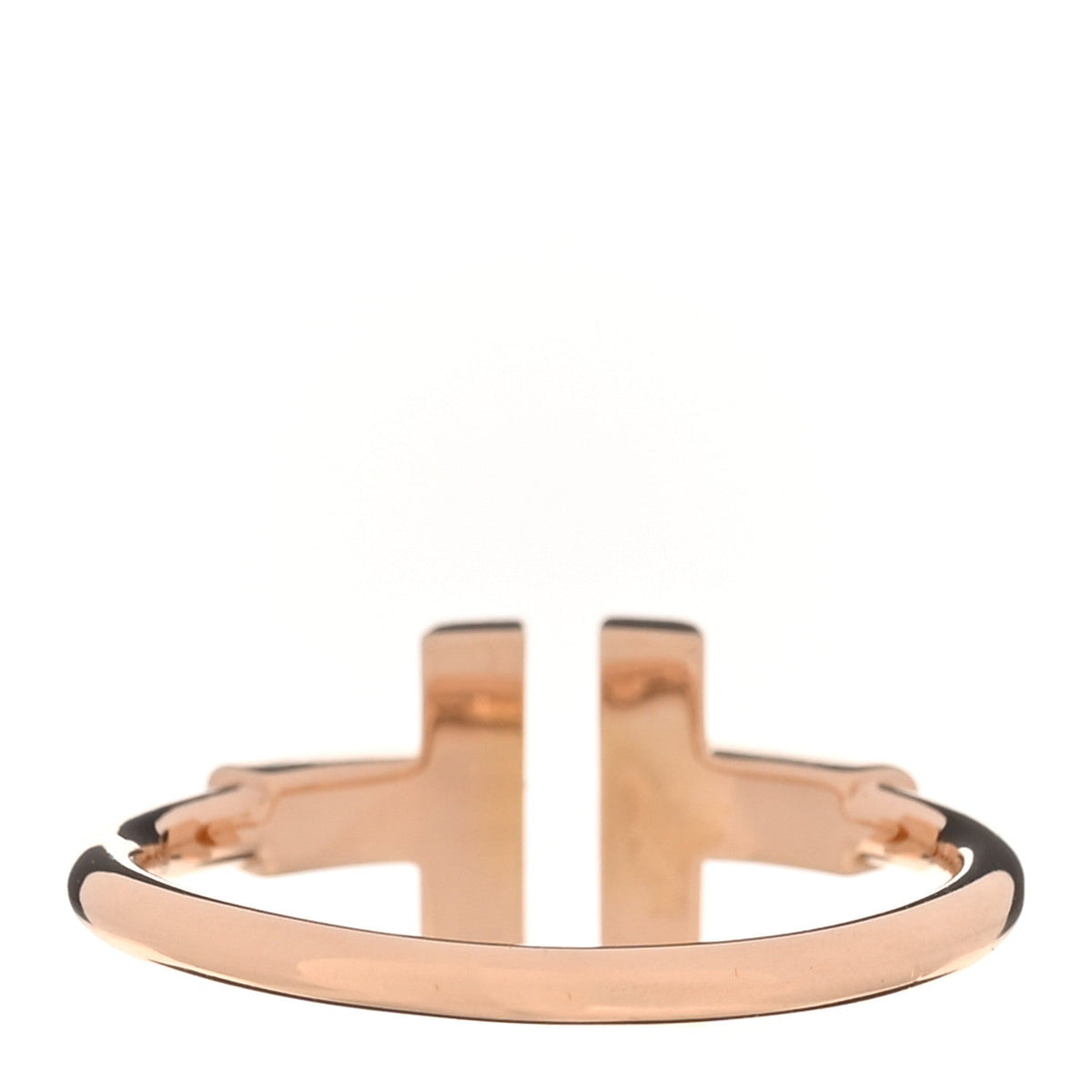 18K Rose Gold Diamond Mother of Pearl T Wire Ring 57 8